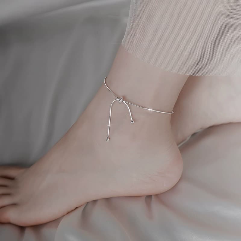 Adjustable Anklet, New Trendy Foot Chain, Popular Minimalist Style, Niche High-End Feel, Non-Fading Foot Jewelry for Women